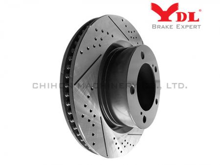 Performance Rear Drilled Rotor for TOYOTA LAND CRUISER and LEXUS