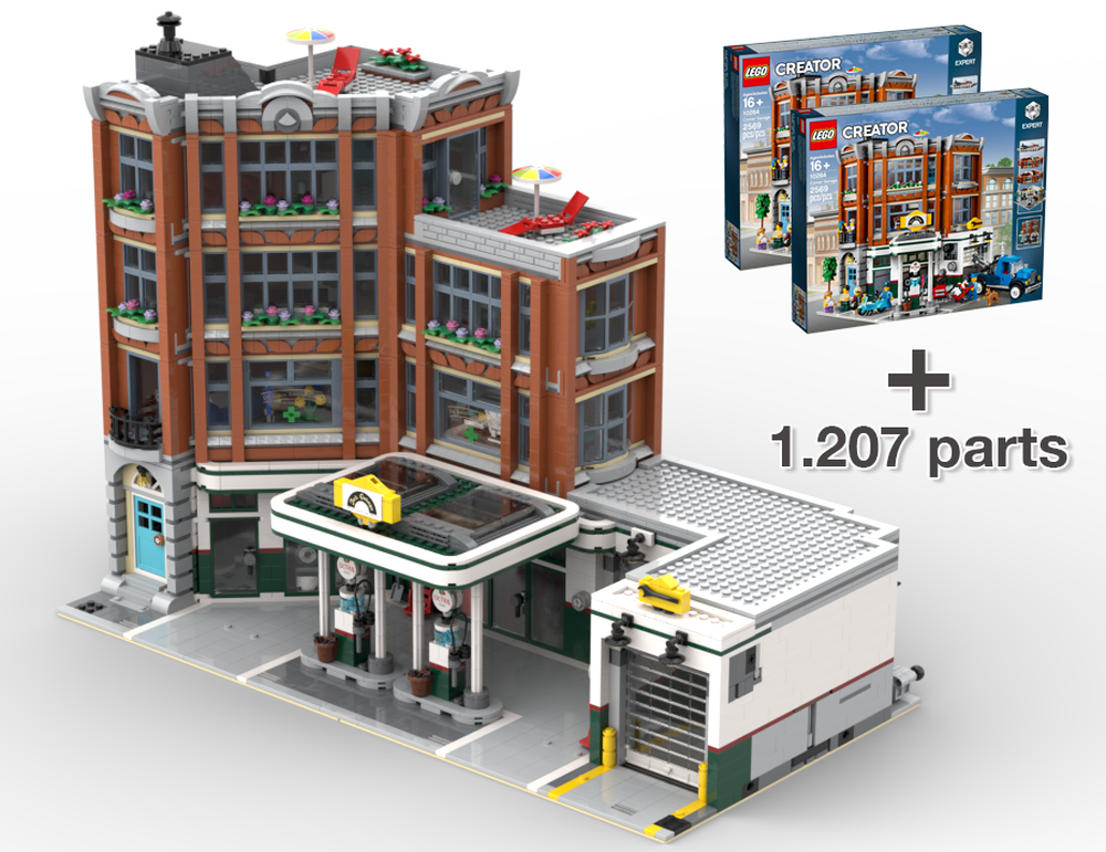 LEGO MOC 10264 - Big (Corner) Garage by pimpdabricks | Rebrickable