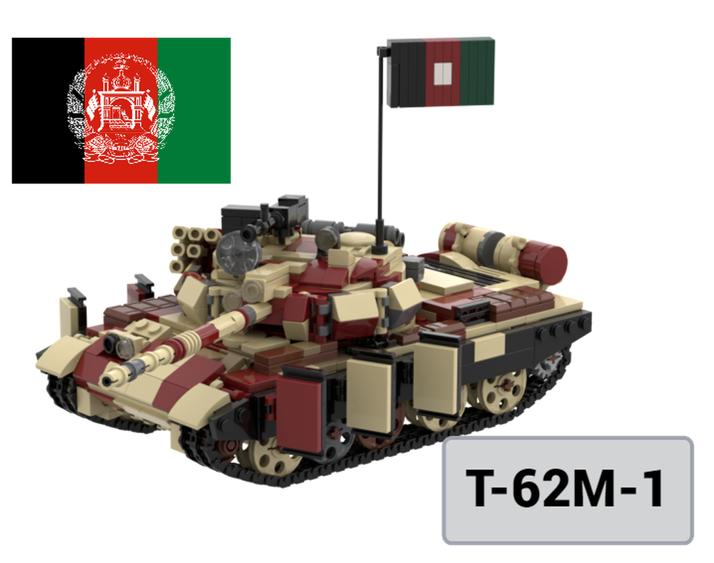 LEGO MOC T-62M-1 Soviet/Afghanistan Main Battle Tank 1/35 Scale by