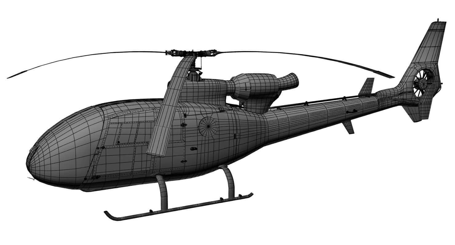 Helicopter Gazelle SA 341 - 3D Model by ferhatkose19