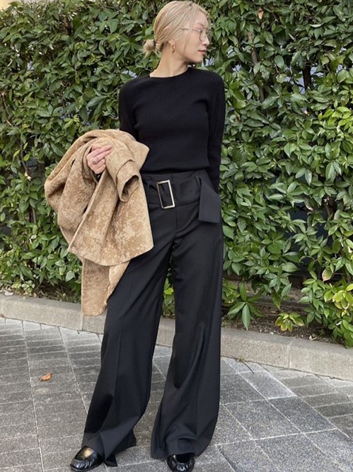 ル シェル ブルー - LE CIEL BLEU | Two-Texture Ribbed Knit | RESTIR