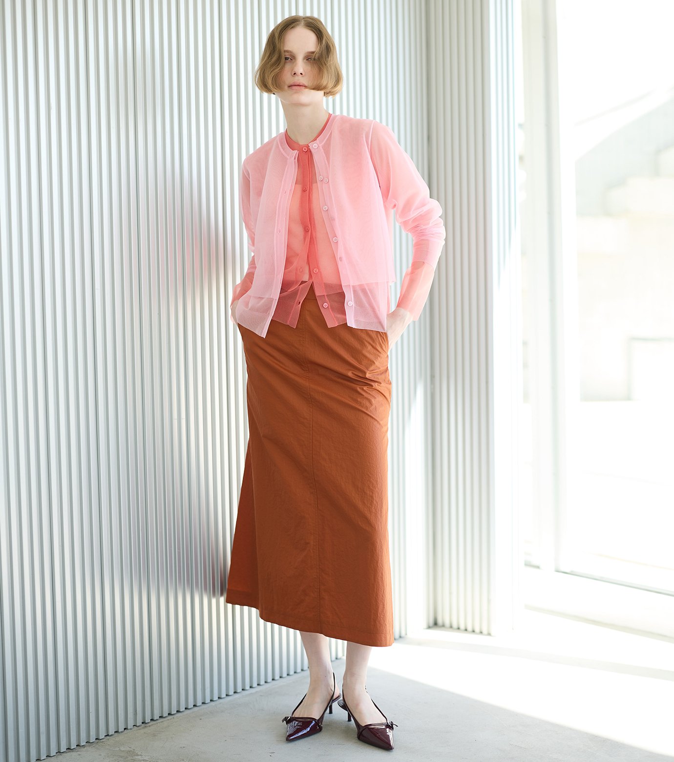 ル シェル ブルー - LE CIEL BLEU | Nylon Leather Midi | RESTIR リステア