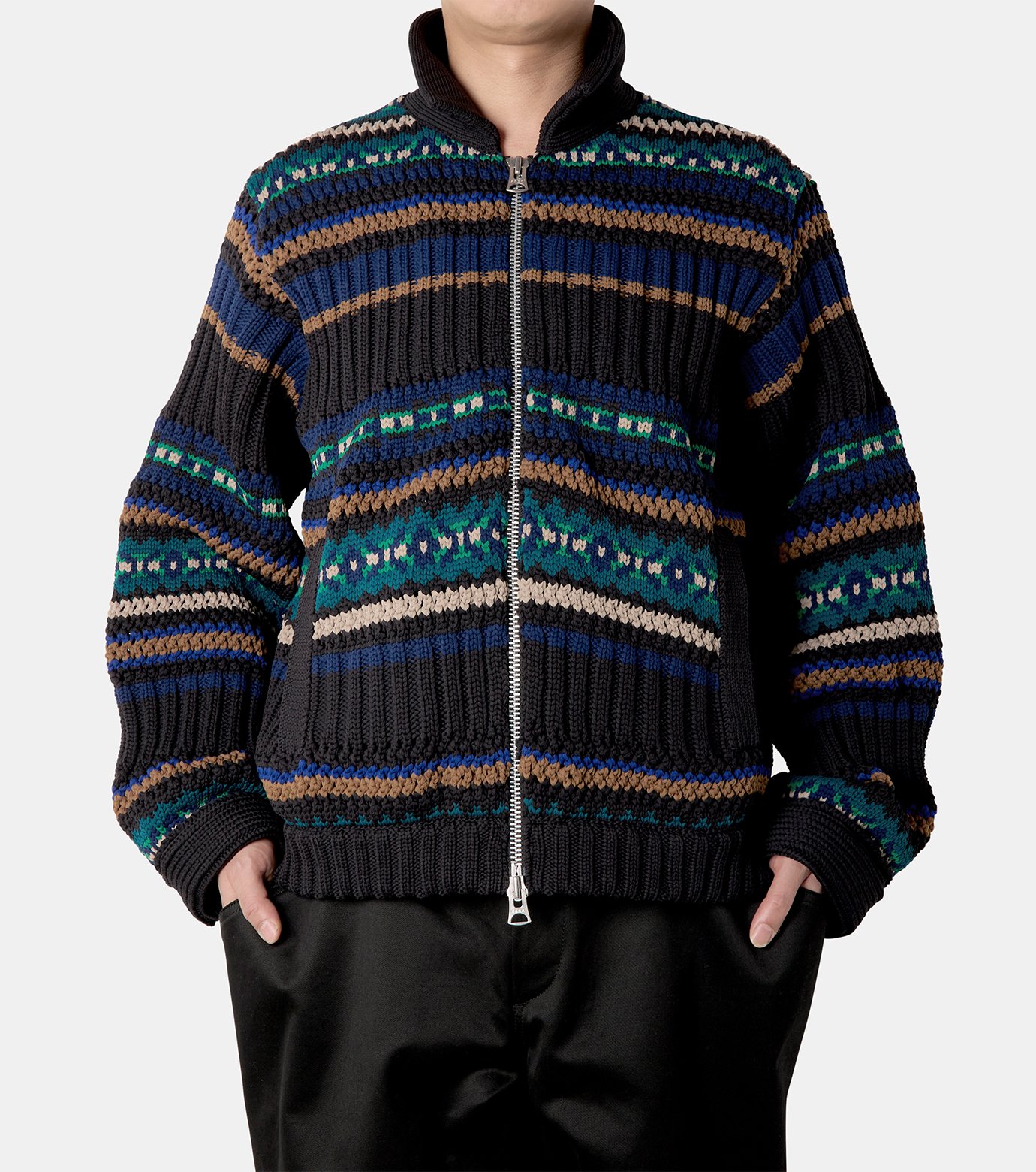 サカイ - sacai | Mesh Knit Blouson-Black-2の通販 | RESTIR リステア