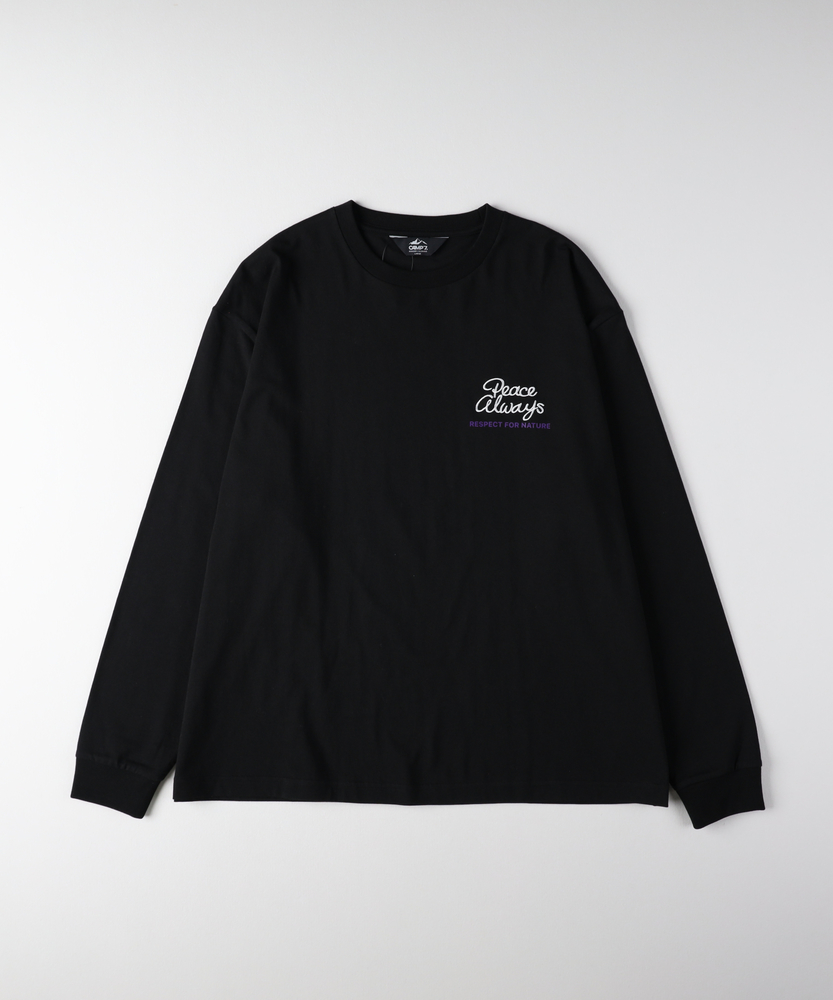 胸ロゴ刺繍ロングスリーブTシャツ(M ホワイト): トップス｜Right-on