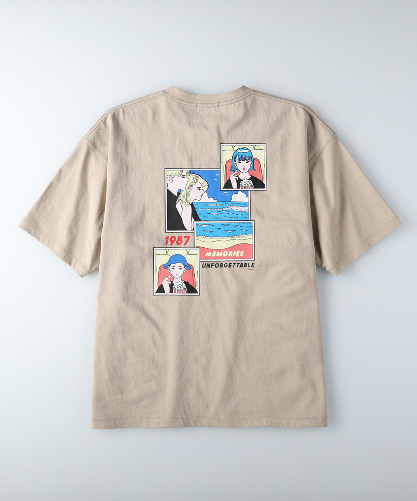ABEchan」イラストプリントTシャツ(M ホワイト): トップス｜Right-on