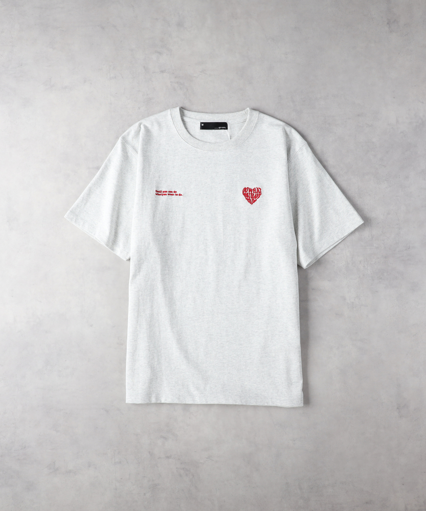 ハートモチーフプリントTシャツ(M ホワイト): トップス｜Right-on公式