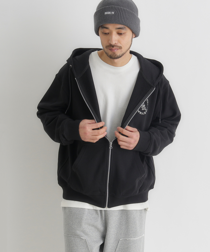 ワンポイントロゴフルジップパーカー(S ホワイト): トップス｜Right-on