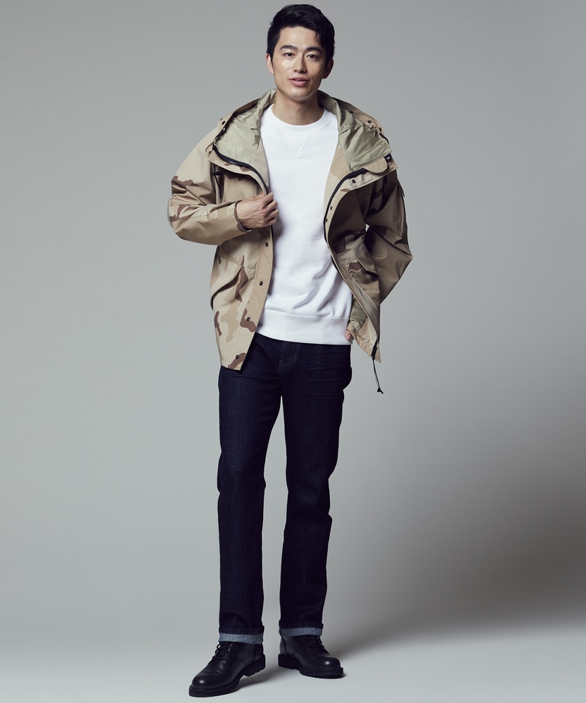 ミリタリーマウンテンパーカー メンズ(S オリーブ＊ベージュ