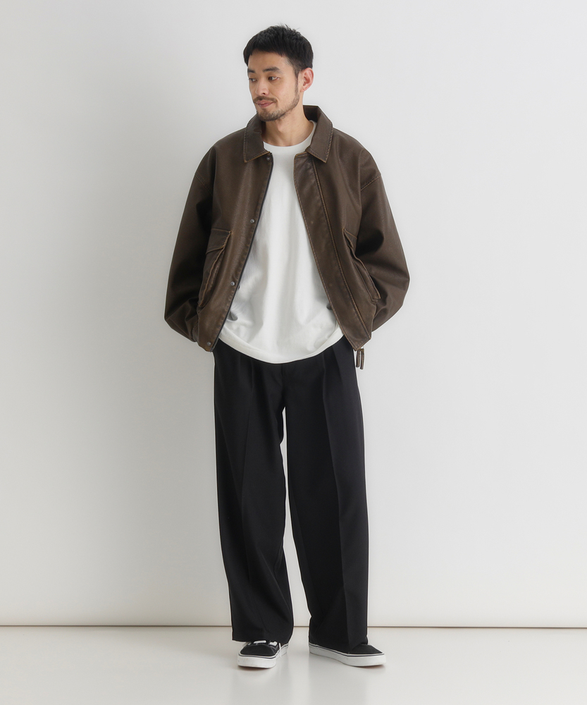 合成皮革 A-2フライトジャケット(S ブラウン): ジャケット/アウター