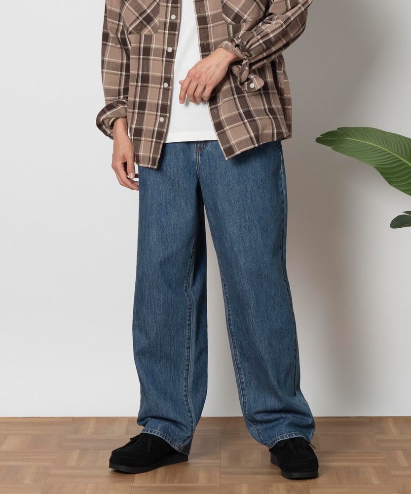 バギーデニム【自宅で試着、返品送料無料】(28 淡加工色): ボトムス