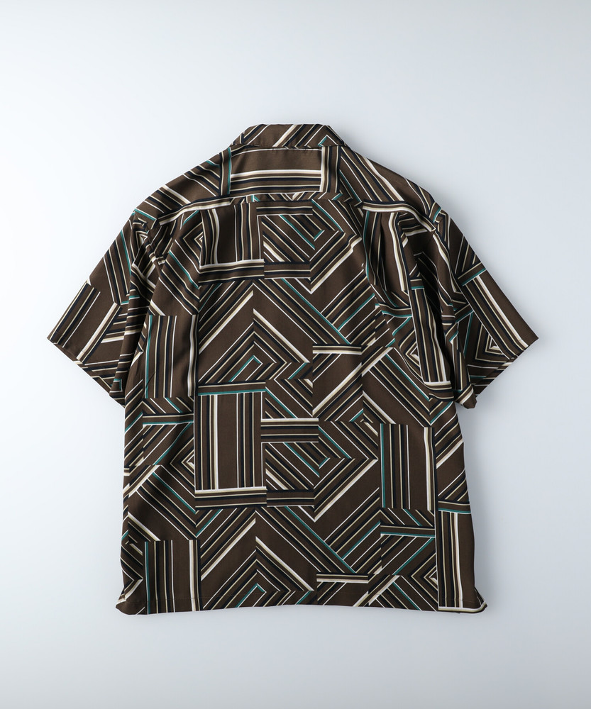 幾何学柄シャツ メンズ(M ネイビー): トップス｜Right-on公式