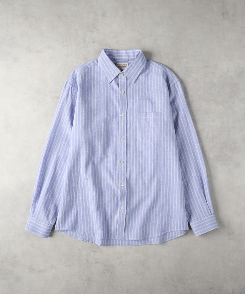 綿麻ストライプシャツ(S ネイビー): トップス｜Right-on公式オンライン