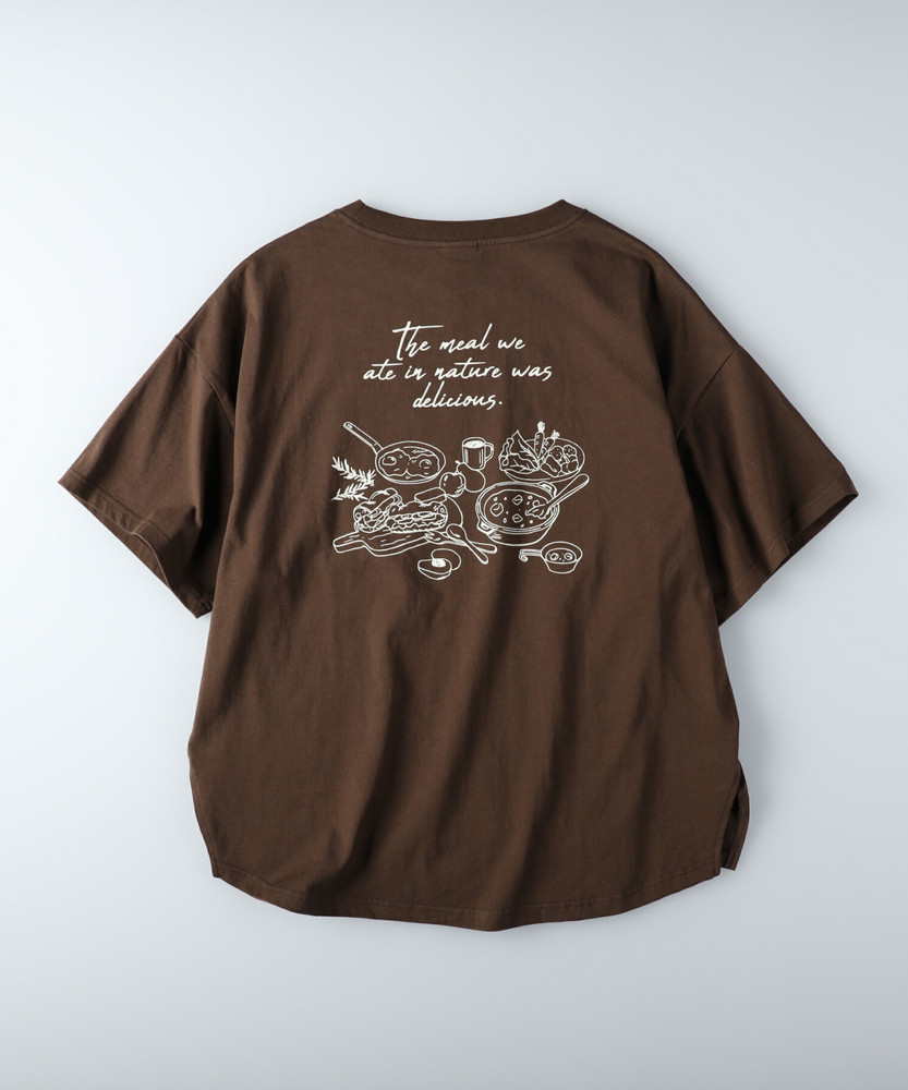 イラストプリントTシャツ(M ブラウン): トップス｜Right-on公式