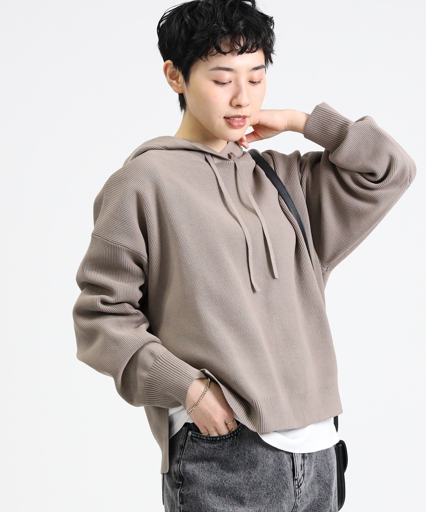 洗えて軽いニットパーカー(M ベージュ): トップス｜Right-on公式