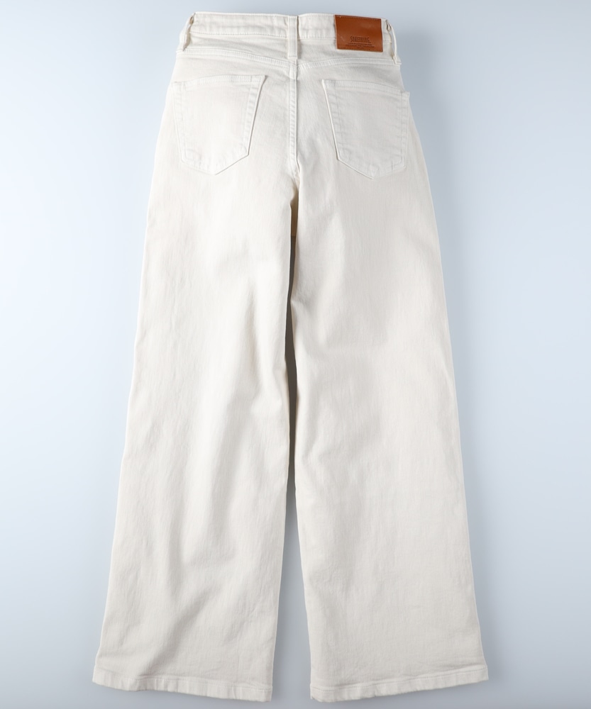 LISA」ワイドパンツ【自宅で試着、返品送料無料】(L キナリ): ボトムス