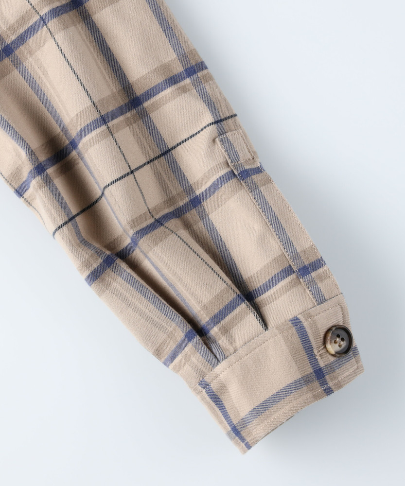 ゆったりネルチェックCPOシャツ(M ブルー): トップス｜Right-on公式