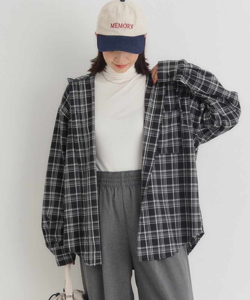 チェックビッグシャツ(M ブラウン): トップス｜Right-on公式オンライン