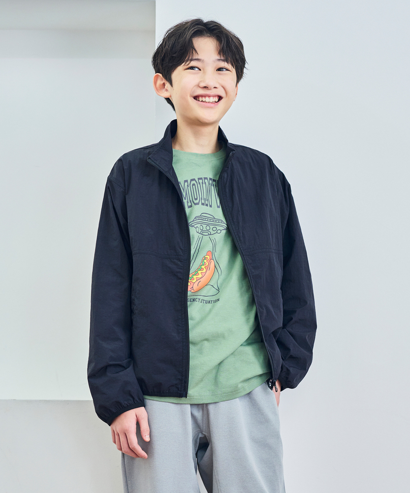 スタンドネックナイロンブルゾン(110 サックス): ジャケット/アウター