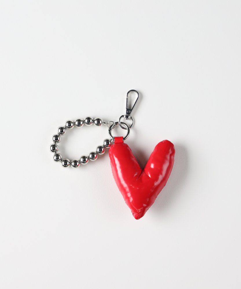 ハートチャームストラップ(ONE SIZE シルバー): ファッション雑貨