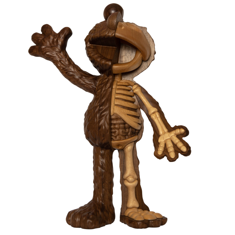 Elmo (Woodworked) by Jason Freeny x Premiumworked x Mighty Jaxx