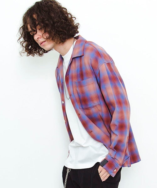 N.HOOLYWOOD（N.ハリウッド）の「オンブレチェックオープンカラー