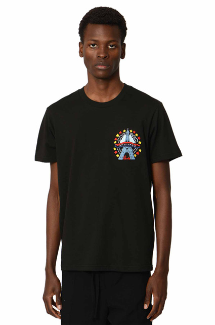 KENZO Drawn Varsity Embroidered Slim T-shirt Black - Wrong Weather