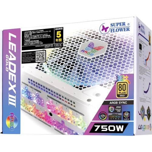 SUPER FLOWER スーパーフラワー LEADEX III GOLD ARGB 750W｜ツクモ
