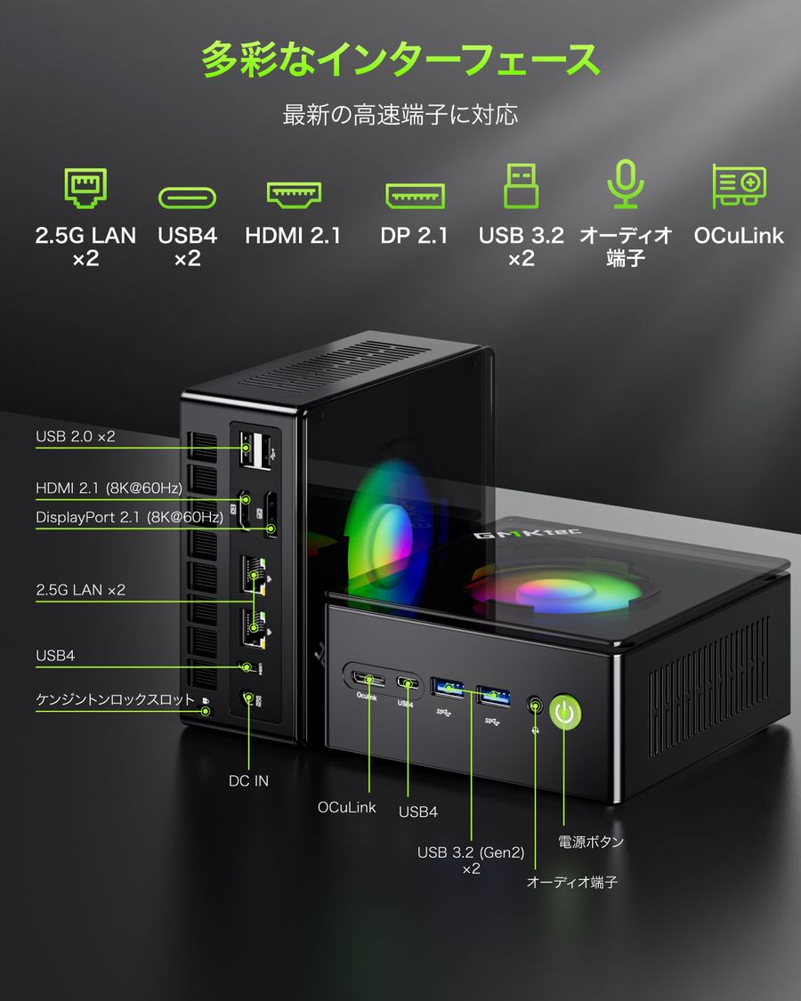 GMKtec NucBox K11 [Ryzen 9 8945HS /RAM:32GB /SSD:1TB /Windows 11