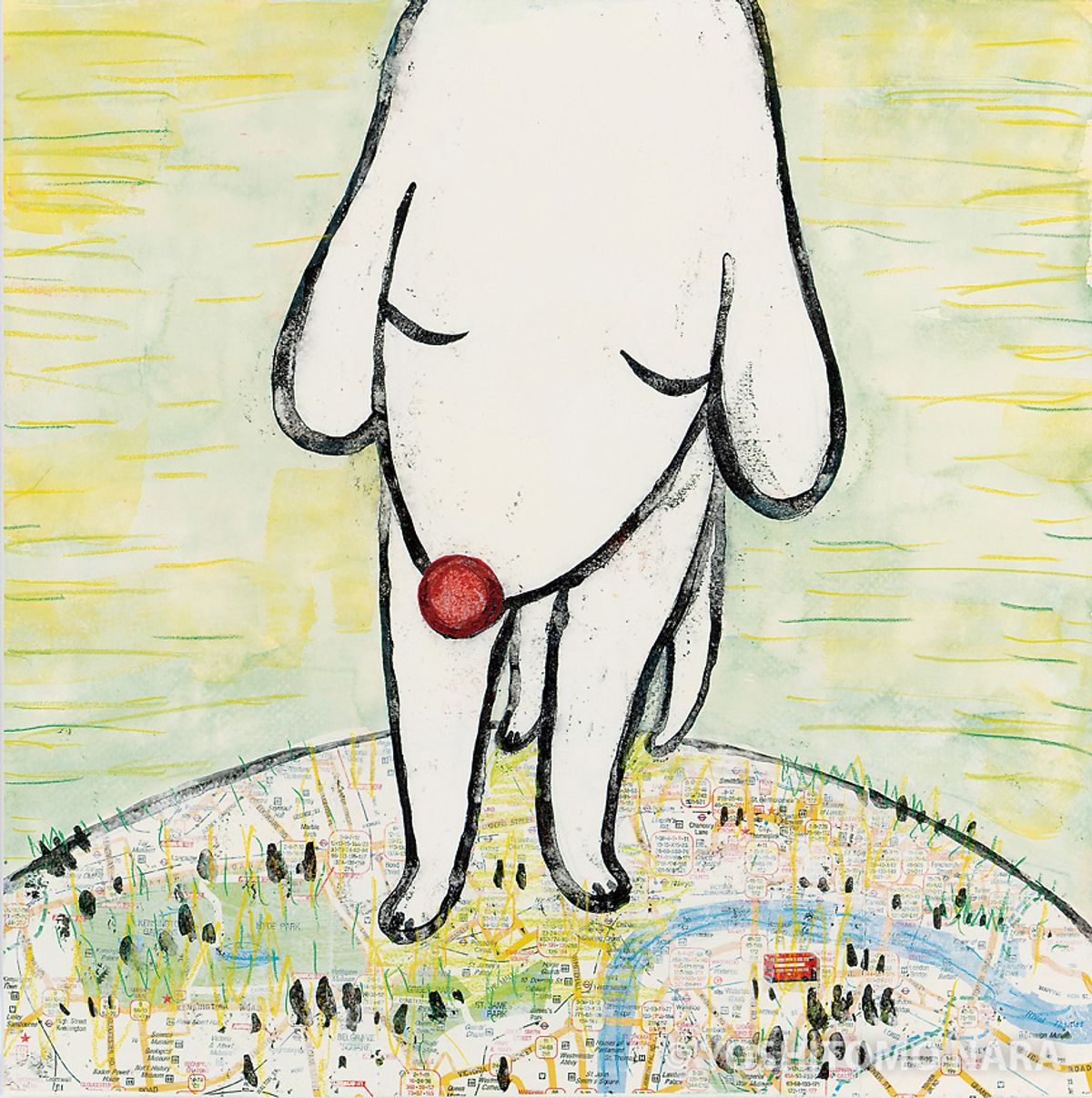 No.YNF1620 - 絵本『ともだちがほしかったこいぬ』のための装画 1996