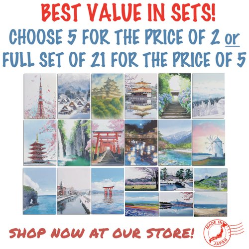 送料無料 50%OFF】日本絶景ポストカード・小樽運河、北海道・日本製