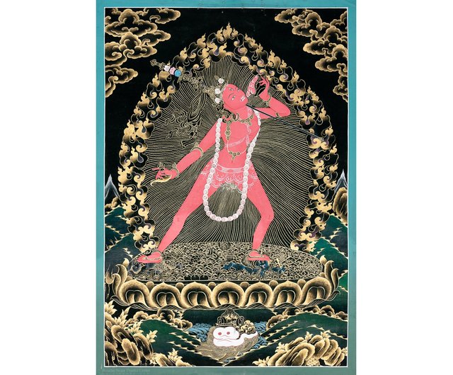 送料無料 50%OFF】ネパール チベット仏教芸術 ヴァジュラヨーギニーの