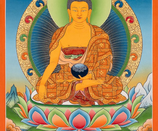 ネパール 釈迦牟尼仏のタンカアート | チベット仏教の宗教画 Boudha