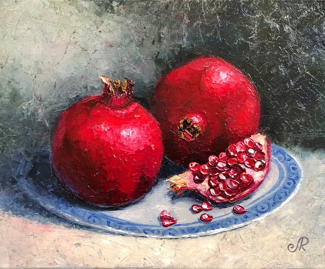 スペイン フルーツの絵 オリジナル油絵 キッチン 静物画 ArtLolitaRos