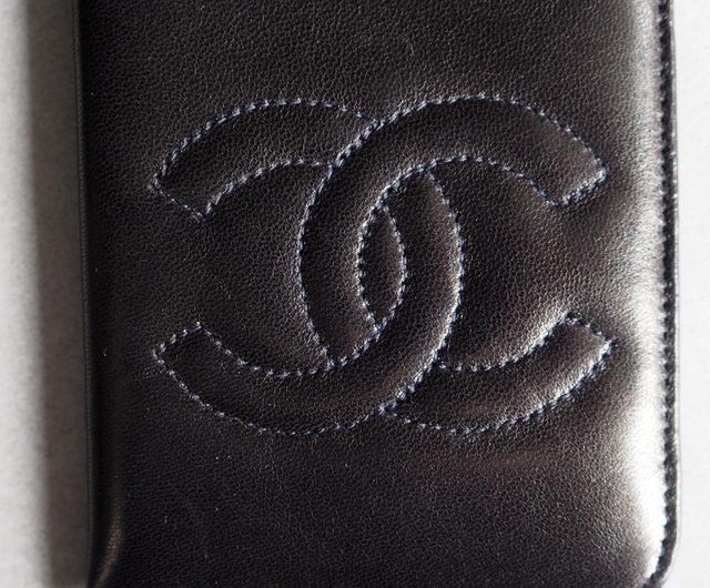 CHANEL シャネル ココ サングラスケース メガネ ブラック レザー