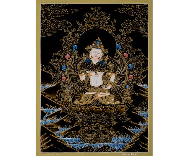 専用【大型】金剛手菩薩像 仏教 チベット密教 古銅塗金 タンカ 曼荼羅