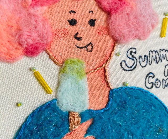 台湾 かわいいキャラクターシリーズ01 羊毛フェルト刺繍 ホーム