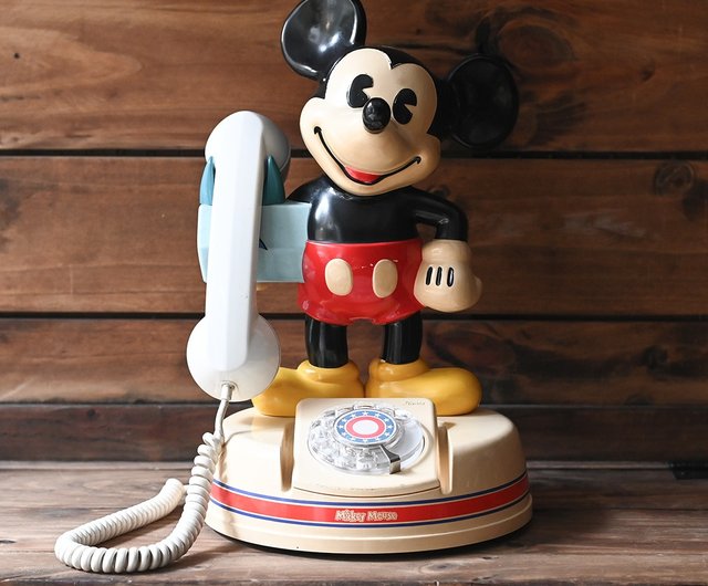 台湾 ヴィンテージアンティークミッキー回転式電話 / アンティーク電話