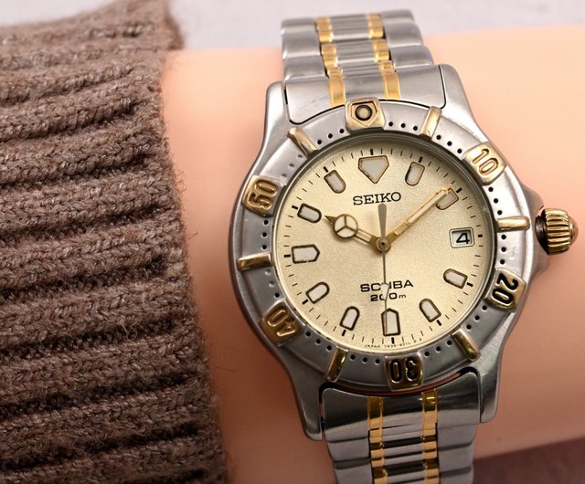 SEIKO】セイコー SCUBA Diver's クォーツ腕時計 ゴールド 36mm SBBC012