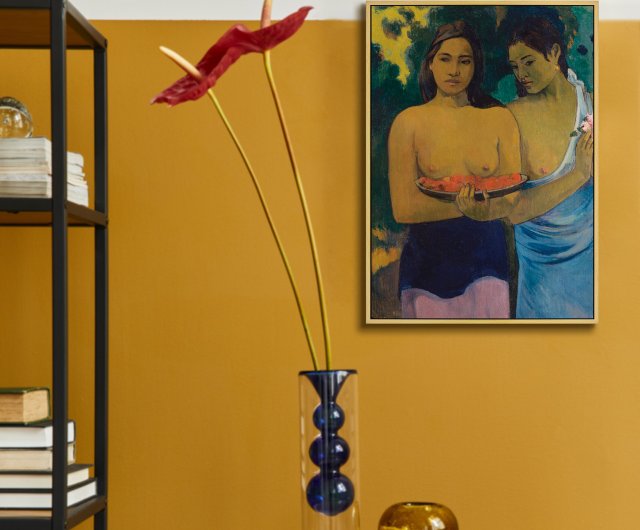 送料無料】台湾 ポール・ゴーギャン_二人のタヒチの女性 II - ポール