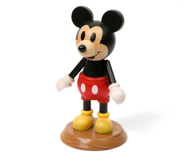 台湾 【ミッキー】ディズニー 木製立ち置物 ホームオーナメント 人形