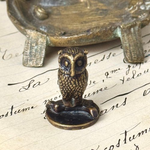 送料無料】台湾 * 50825-希少なフランスアンティーク 真鍮製ミニ両面