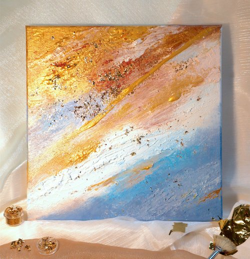 台湾 【体験・アクティビティ】金箔アート テクスチャーアート 抽象画