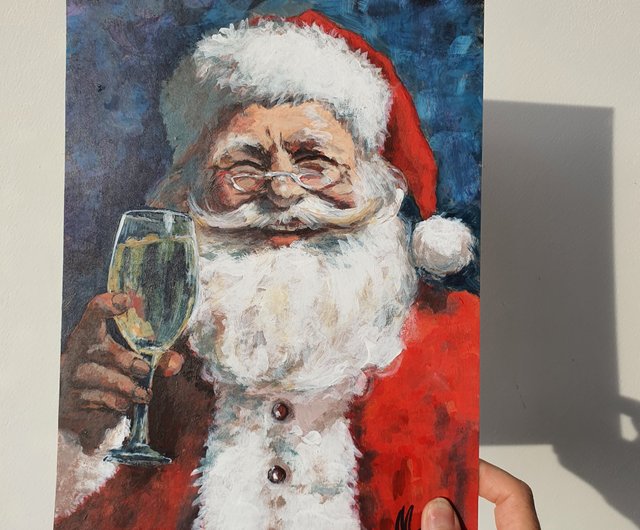 タイ サンタの絵クリスマスオリジナルアートホリデー乾杯ウォール