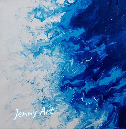 送料無料】台湾 [海]シリーズのフレームレス絵画、抽象絵画、壁掛け