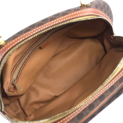 日本直送 名牌中古包 】CELINE セリーヌ マカダム ブラゾン レザー