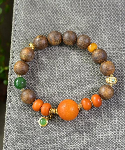 9 折】奇楠沉香手串尺寸11公釐配15公釐橘皮老蠟支持復檢VASSAN瓦薩水晶