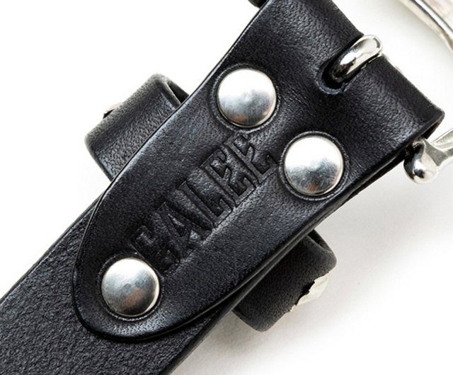 送料無料 20%OFF】台湾 Calee Studs Leather Narrow Belt シルバー
