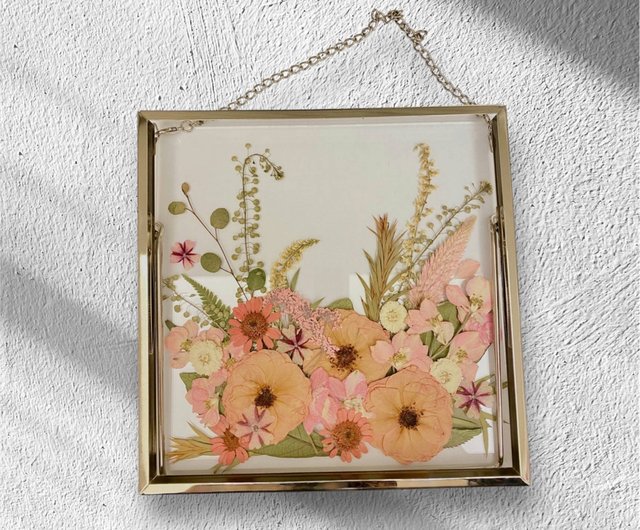 台湾 押し花フォトフレーム/押し花デコレーション/フラワー
