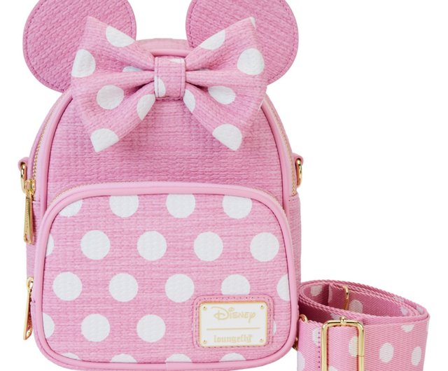 香港 Loungefly ディズニー ミニーマウス 編み込み2WAYバッグ（バック