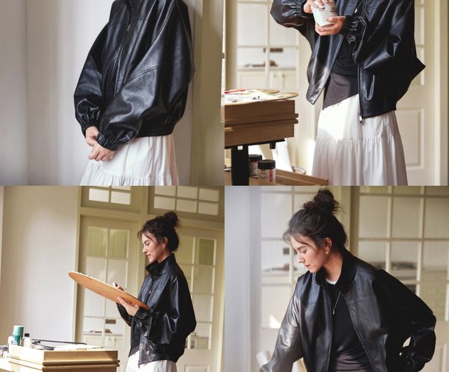 オイルワックスブラック Jazz Club バイカーデザインレザージャケット